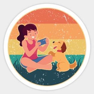 Just A Girl And Her Dog Sticker